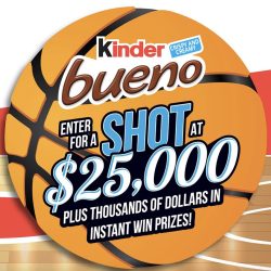 Kinder Bueno “Game Time Gets Bueno” Instant Win Game (1,081 Winners)